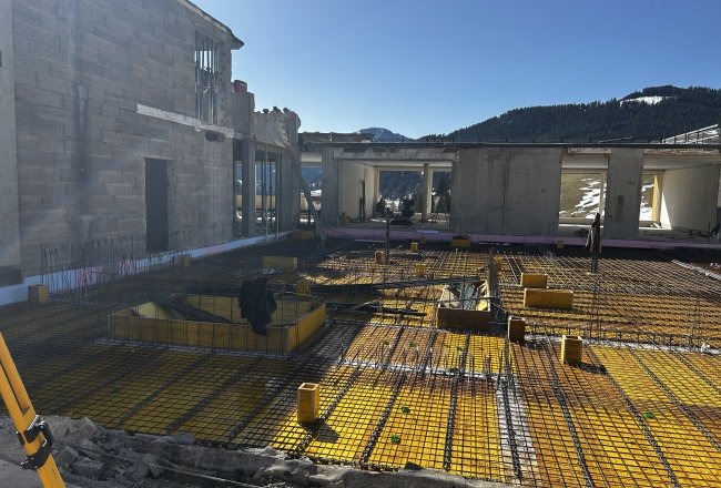 Im Erdgeschoss ist der Beton da